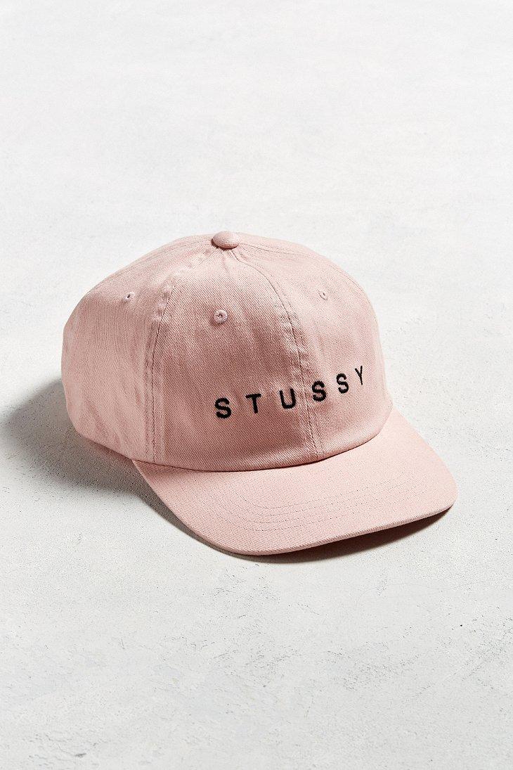Stussy Pink Strapback Baseball Hat for Men | Lyst