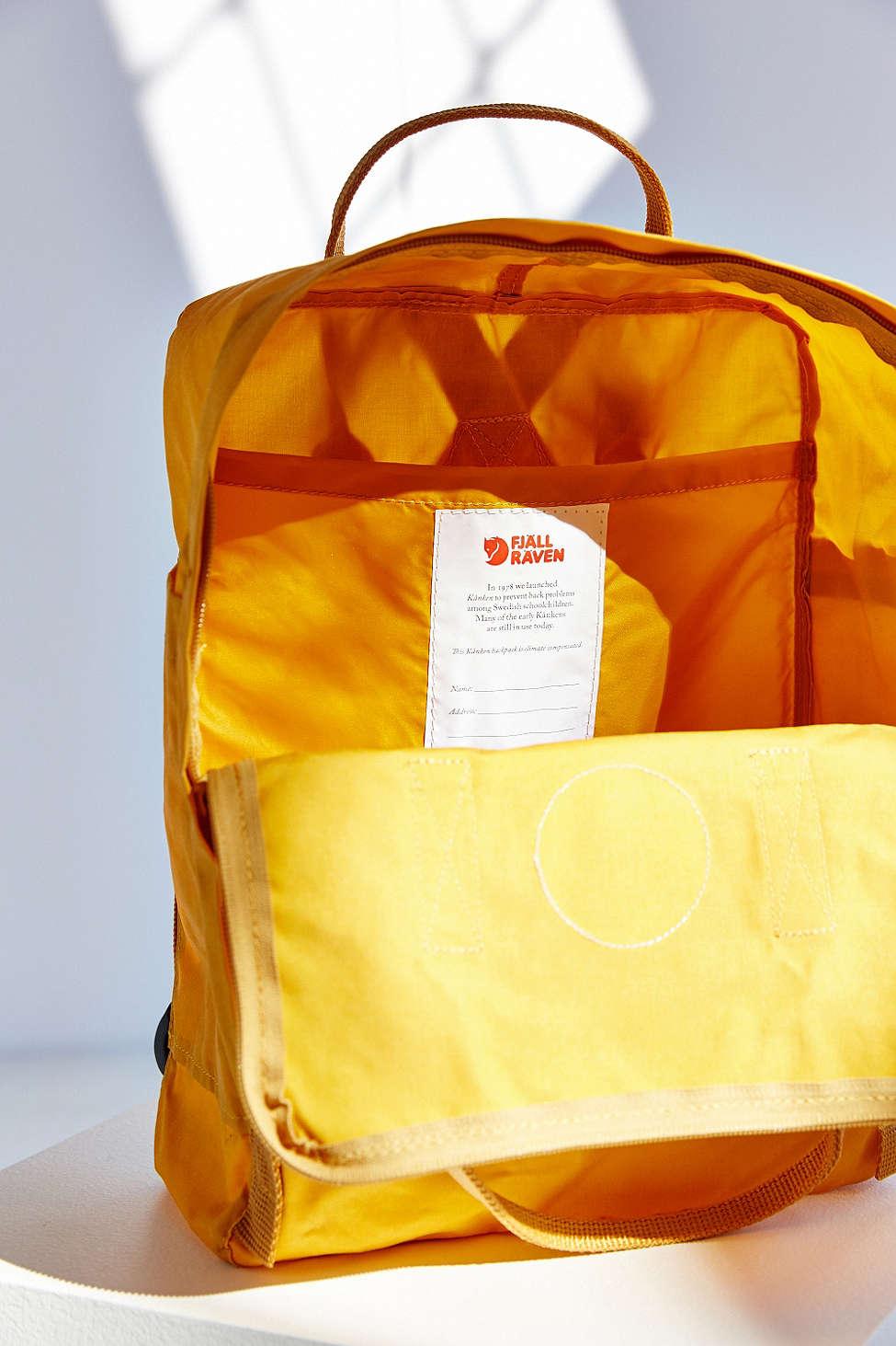 Fjallraven Kanken Backpack in Yellow Lyst