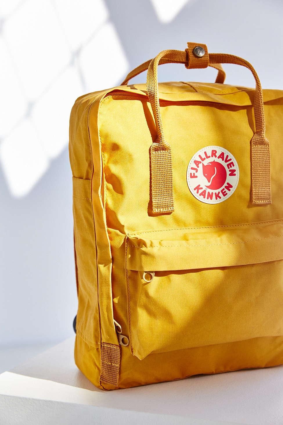 Fjallraven Kanken Backpack in Yellow - Lyst