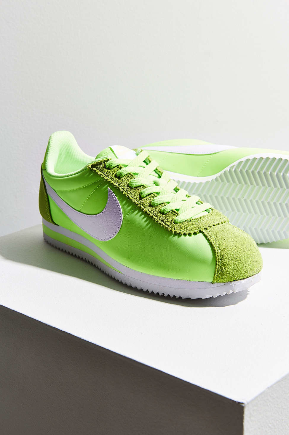 Nike Synthetic Classic Cortez 15 Nylon Sneaker in Lime (Green) | Lyst
