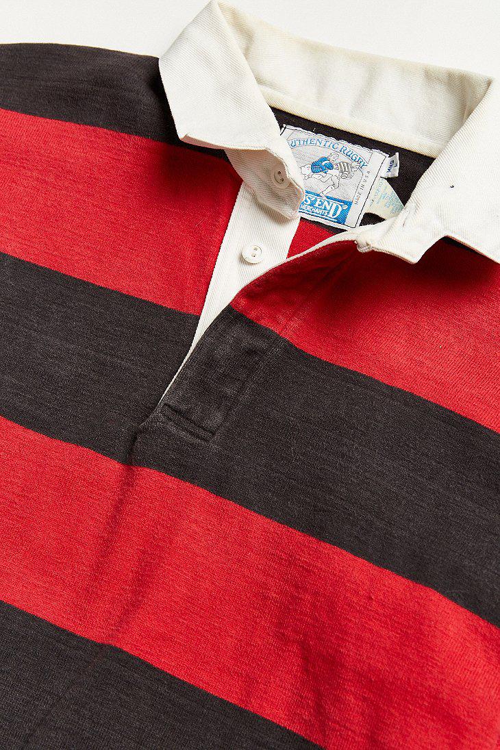 Stripe Rugby Shirt in Red for Men 