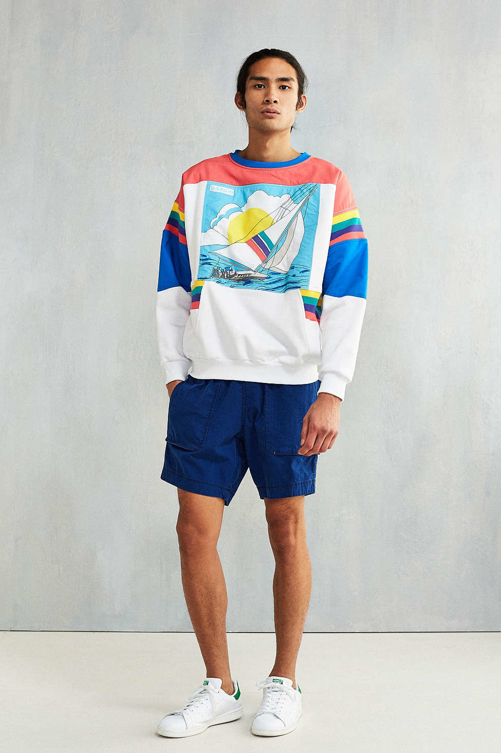 adidas Originals Sailing Graphic Crew Neck Sweatshirt for Men | Lyst