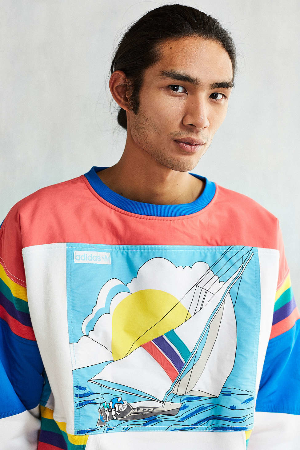 adidas Originals Cotton Sailing Graphic Crew Neck Sweatshirt for Men | Lyst