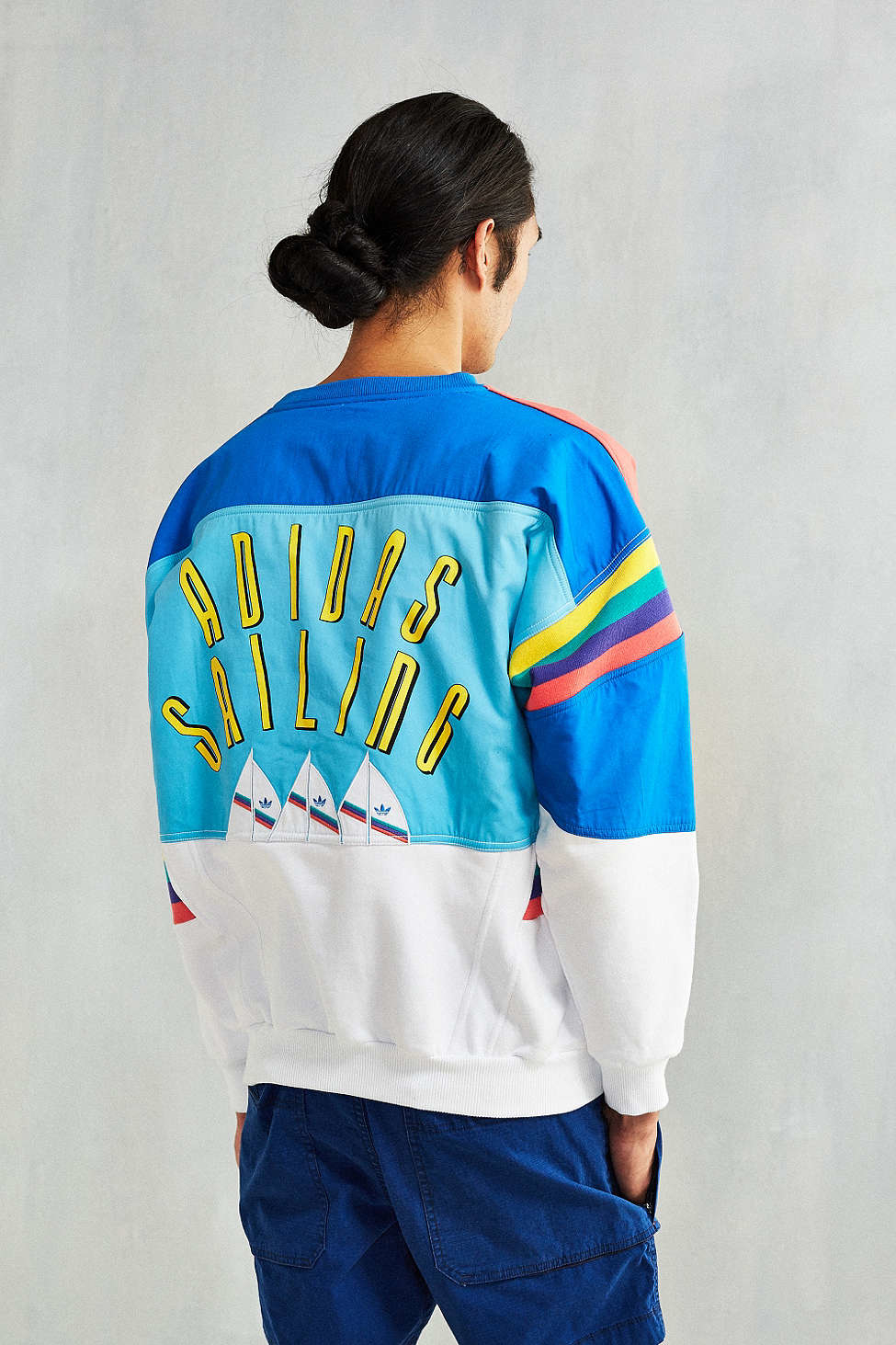 adidas Originals Cotton Sailing Graphic Crew Neck Sweatshirt for Men - Lyst