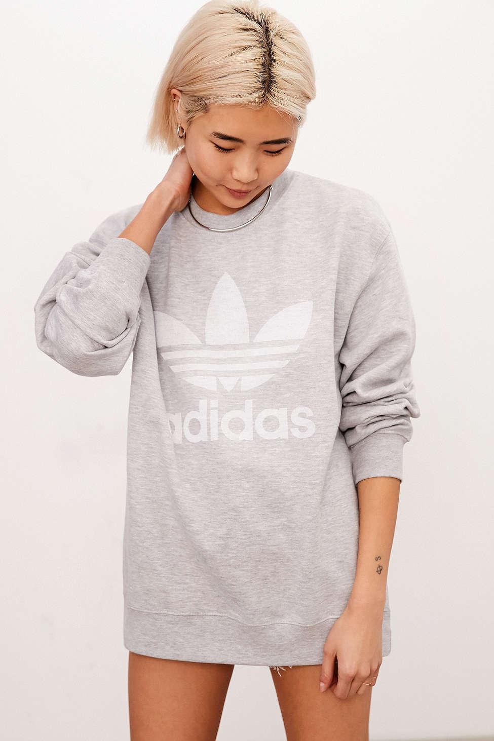 grey adidas original sweatshirt