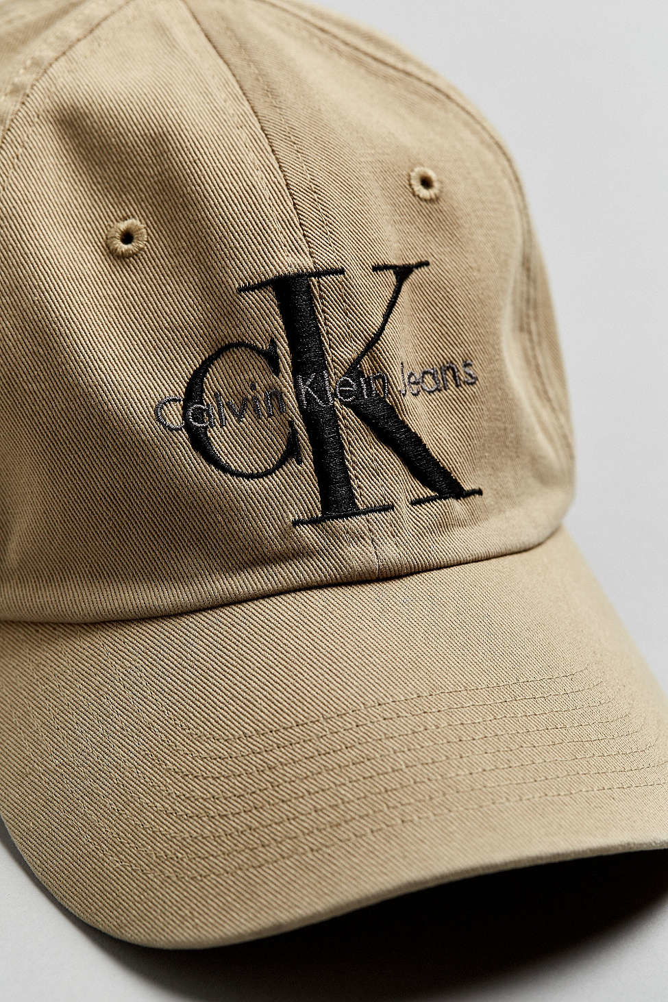 Calvin Klein Denim Baseball Hat in Khaki (Natural) | Lyst