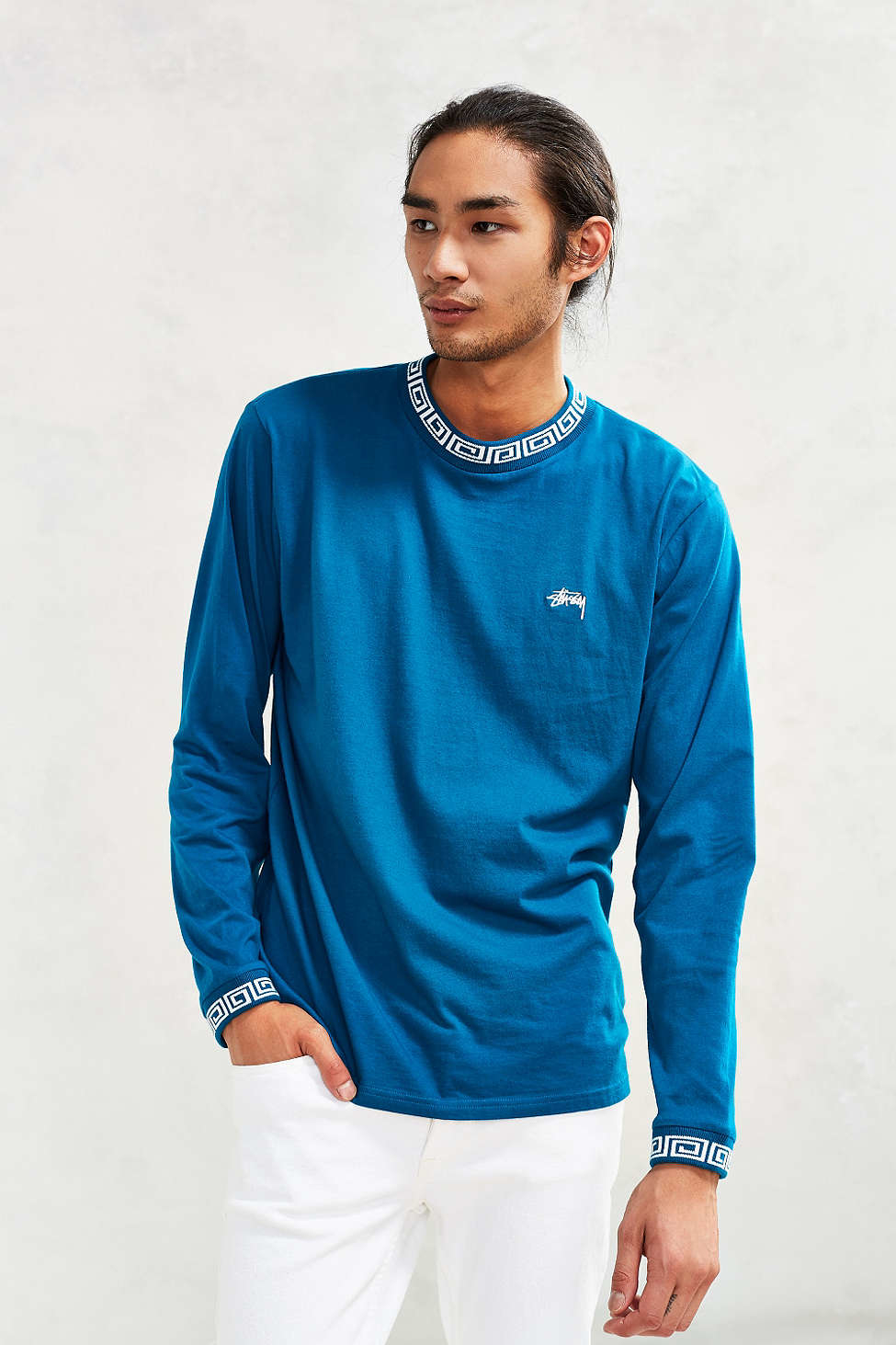 Stussy Cotton Spiral Collar Long-sleeve 