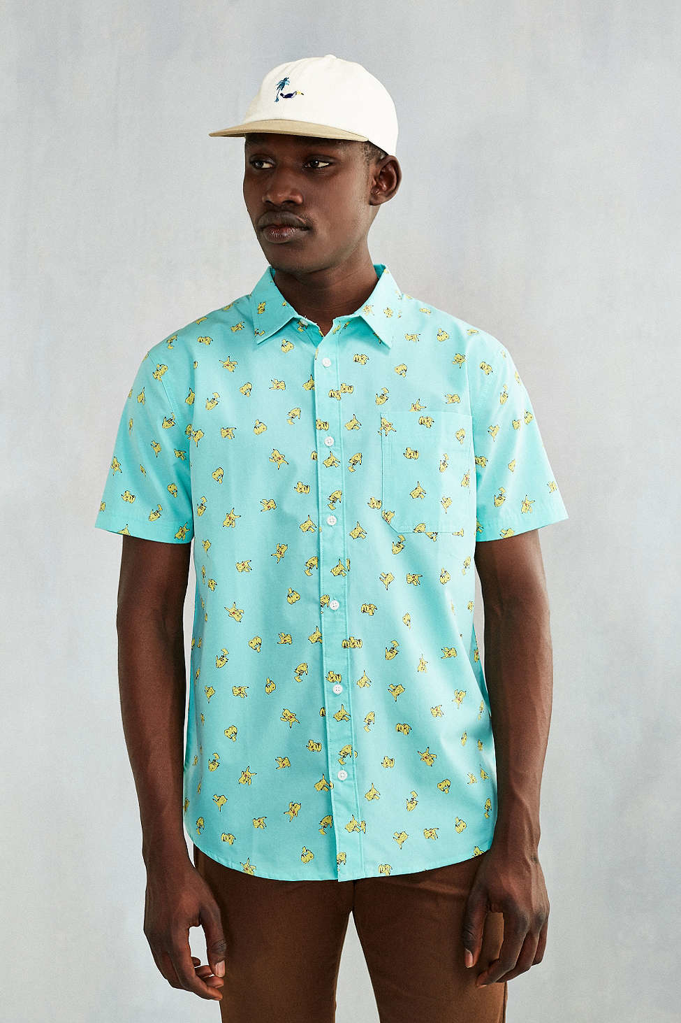 pikachu button down