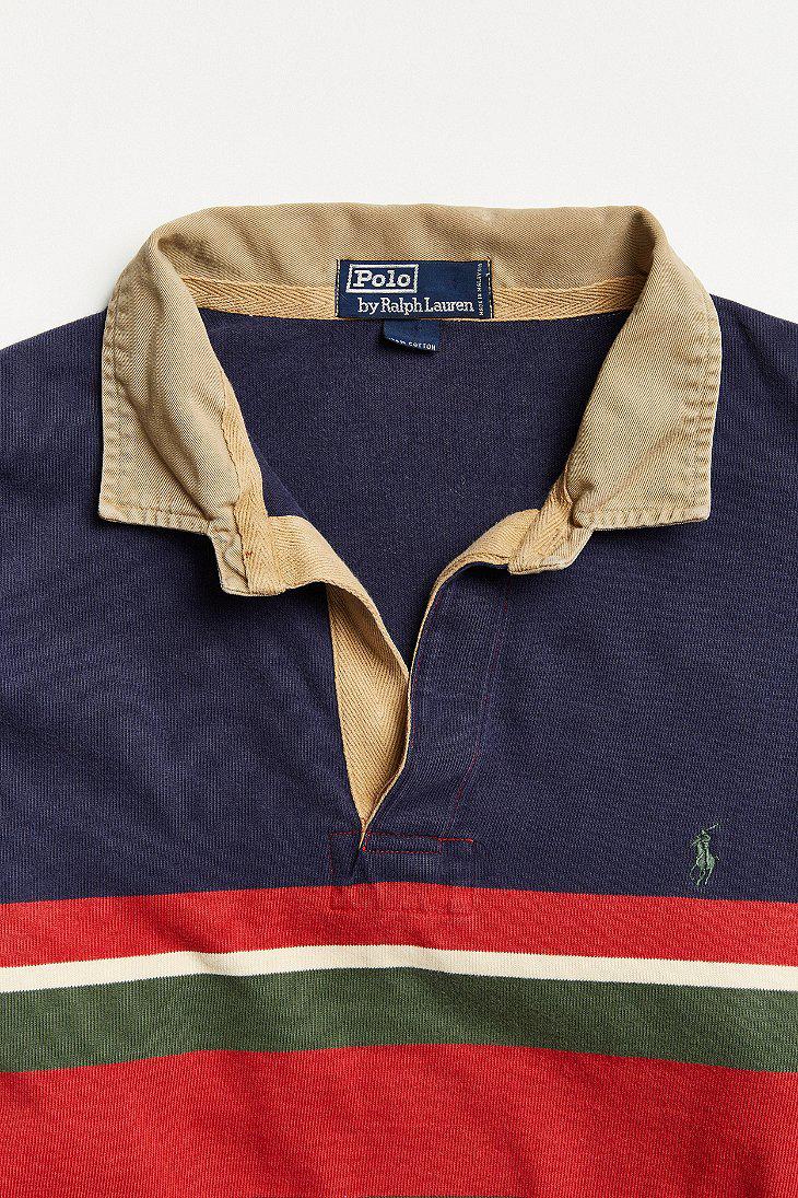 Urban Outfitters Cotton Vintage Polo Ralph Lauren Muted Navy