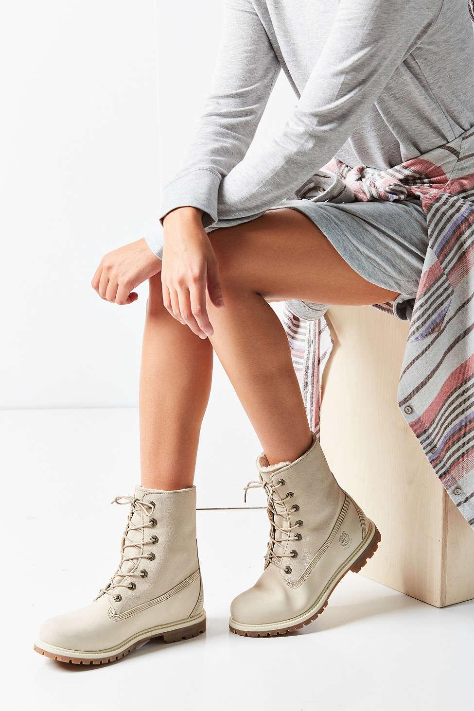 timberland teddy fleece white