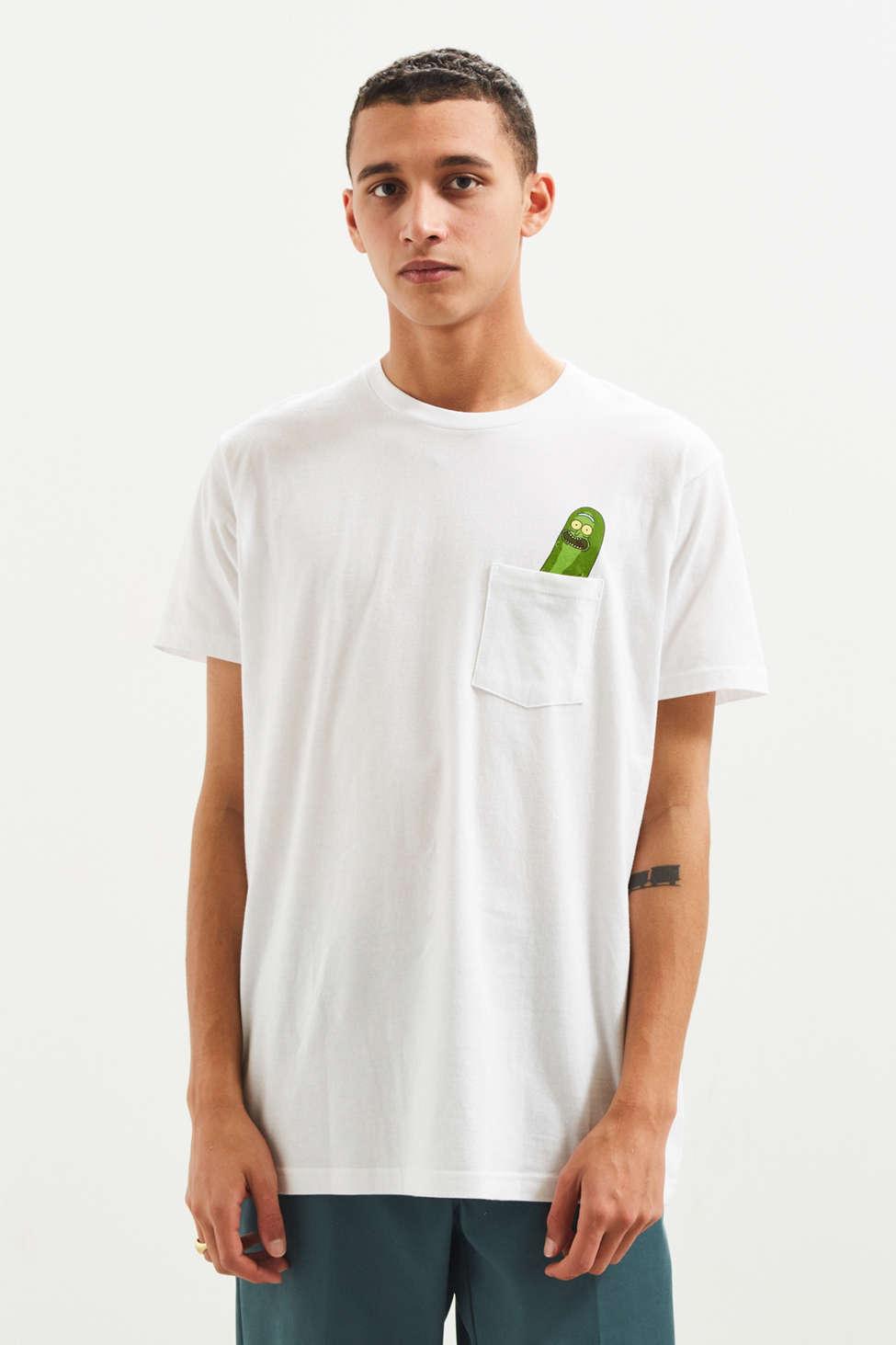Urban Outfitters Pickle Rick Pocket Tee in White for Men |