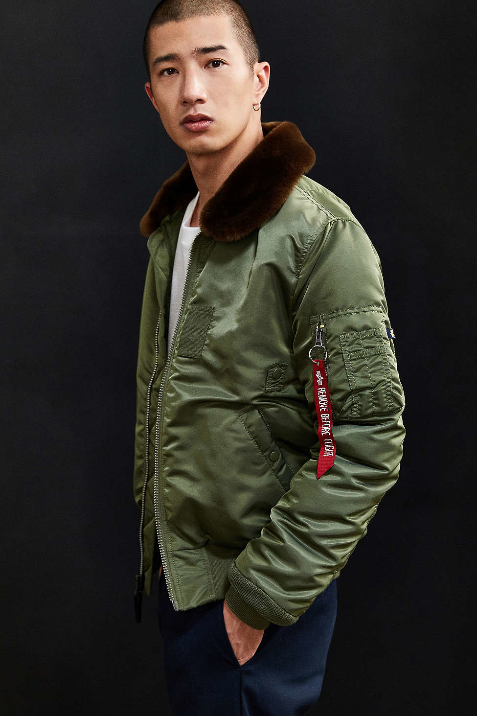b15 slim fit flight jacket