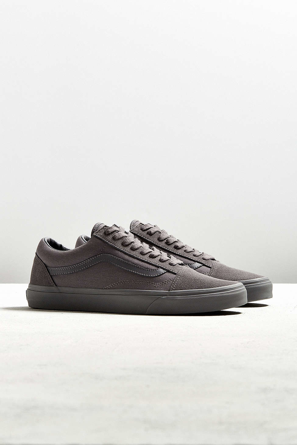 Vans Suede Old Skool Mono Sneaker in Grey (Gray) for Men | Lyst