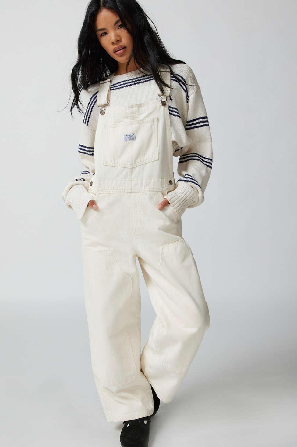 Levis Workwear Baggy Denim Overall In White Lyst