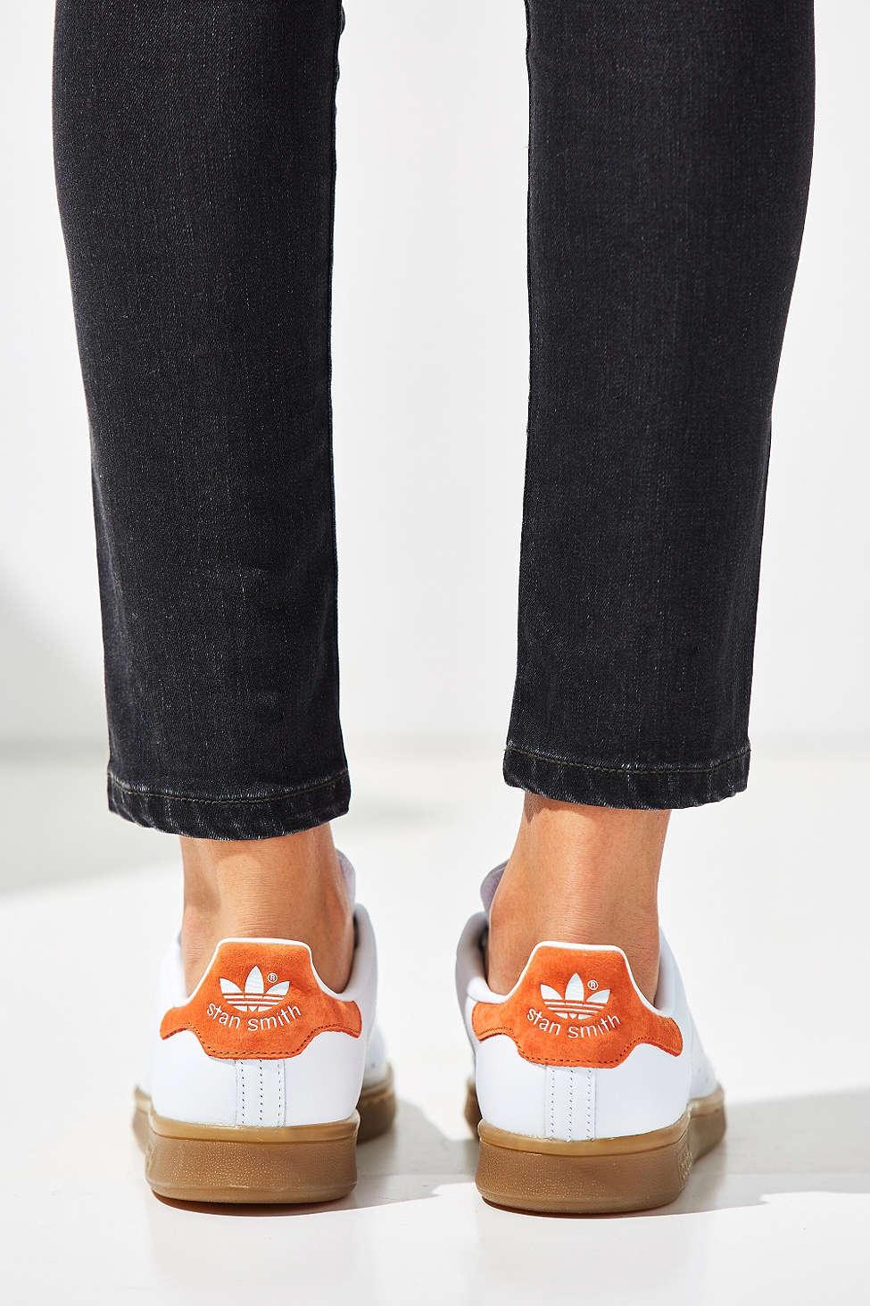 adidas Originals Leather Originals Stan Smith Gum Sole Sneaker in Orange |  Lyst