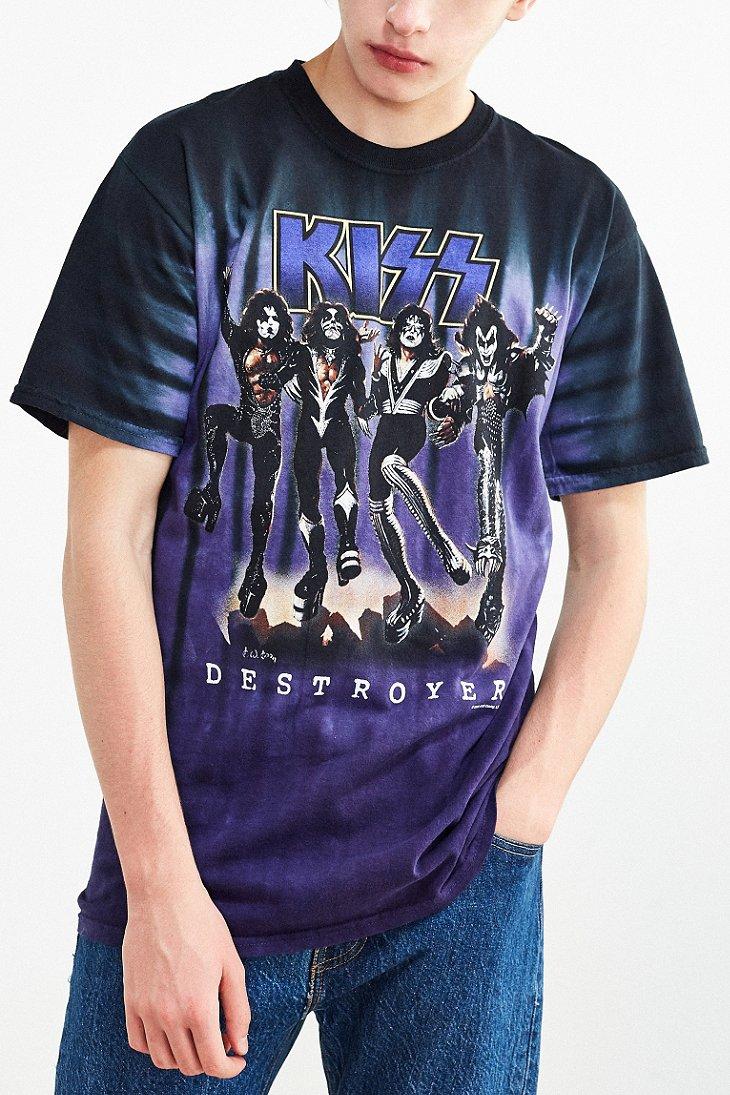 Kiss Destroyer Tie-dye Tee in Purple 