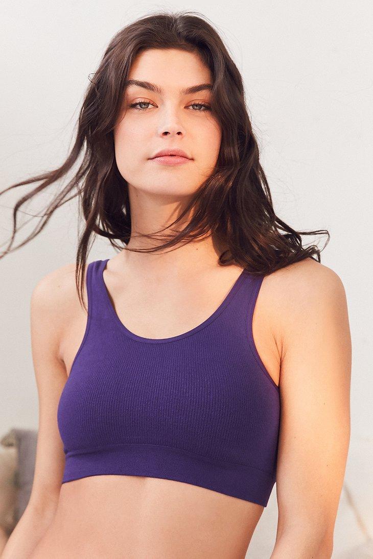 Lyst Out From Under Markie Seamless Ribbed Bra in Purple