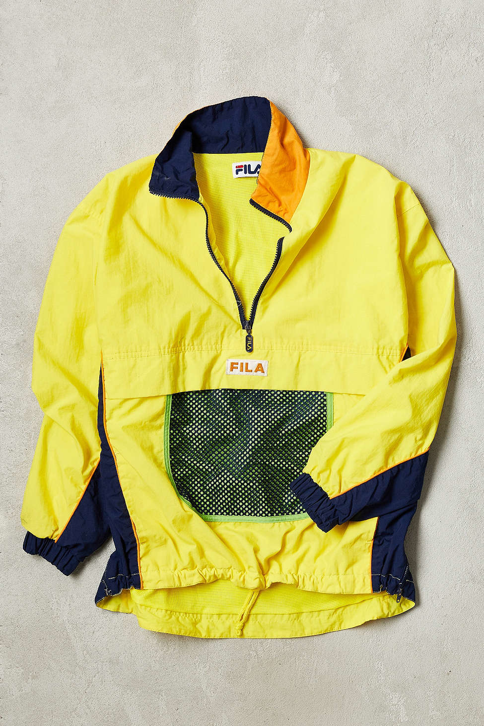 yellow fila jacket windbreaker