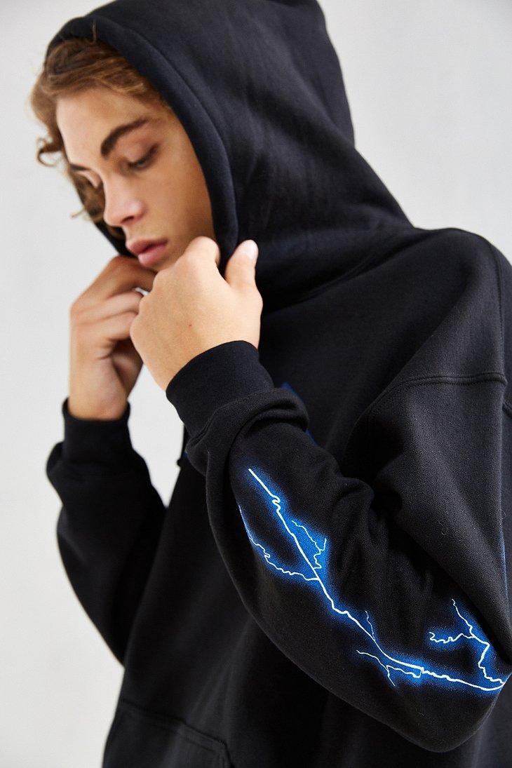Black lightning hoodie sale