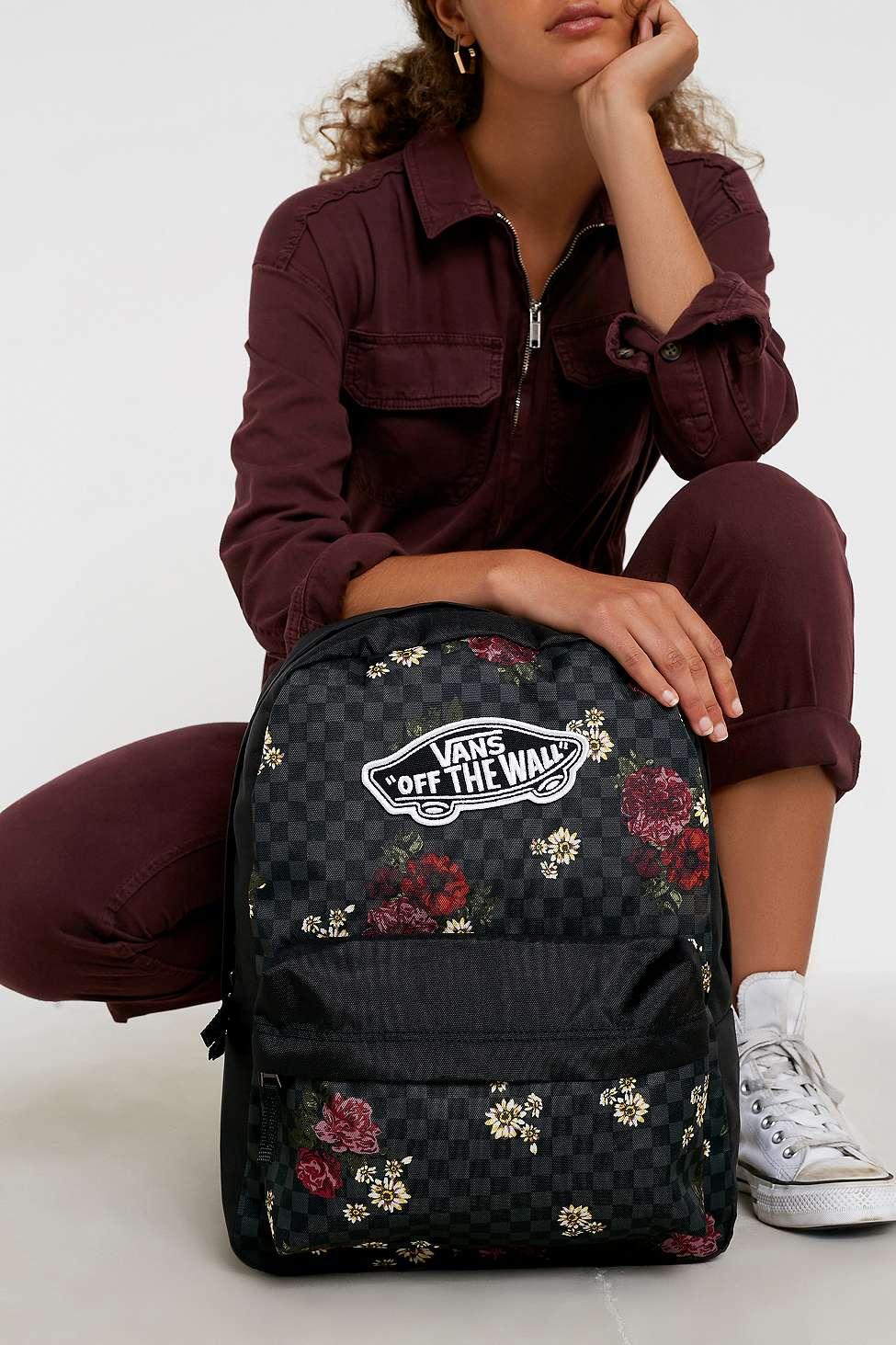 Vans Canvas Realm Classic Floral Backpack in Black - Lyst