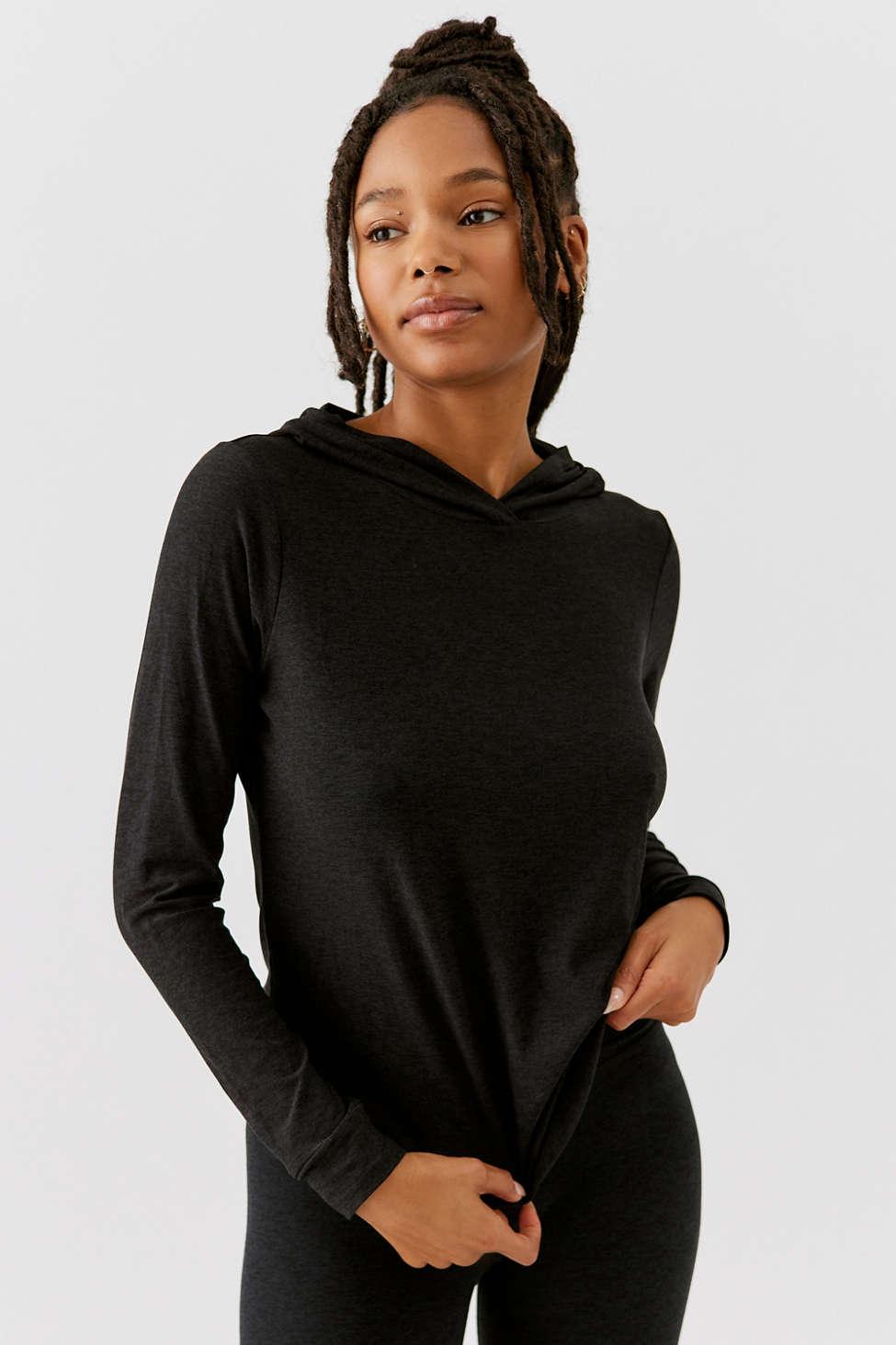 Beyond Yoga Day & Night Featherweight Hooded Top in Black Lyst