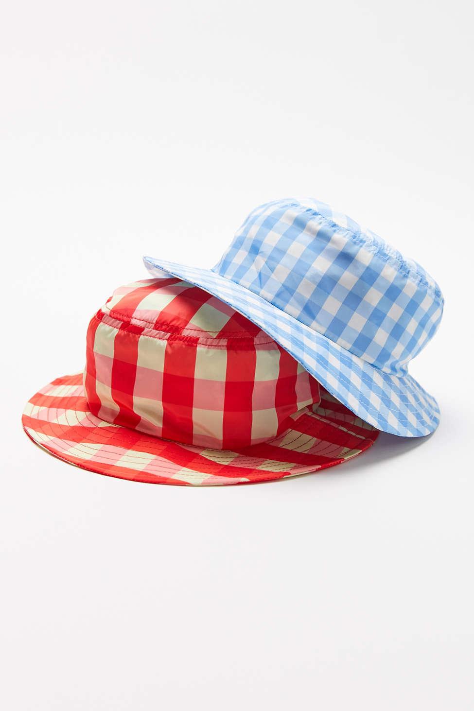 gingham sun hat