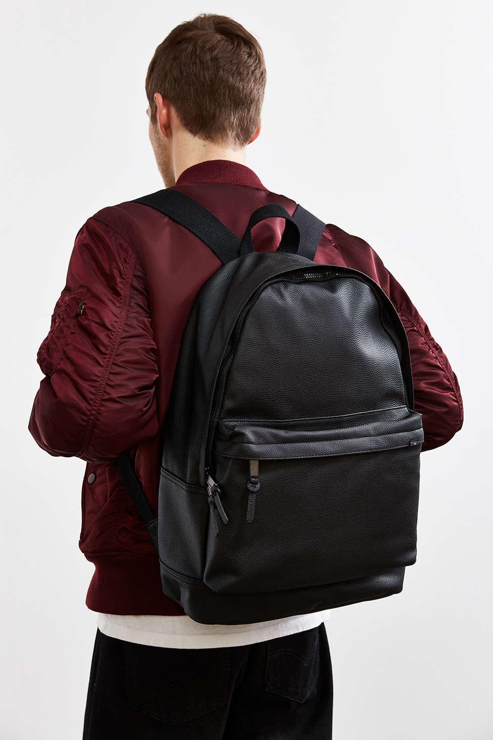 uo faux leather backpack