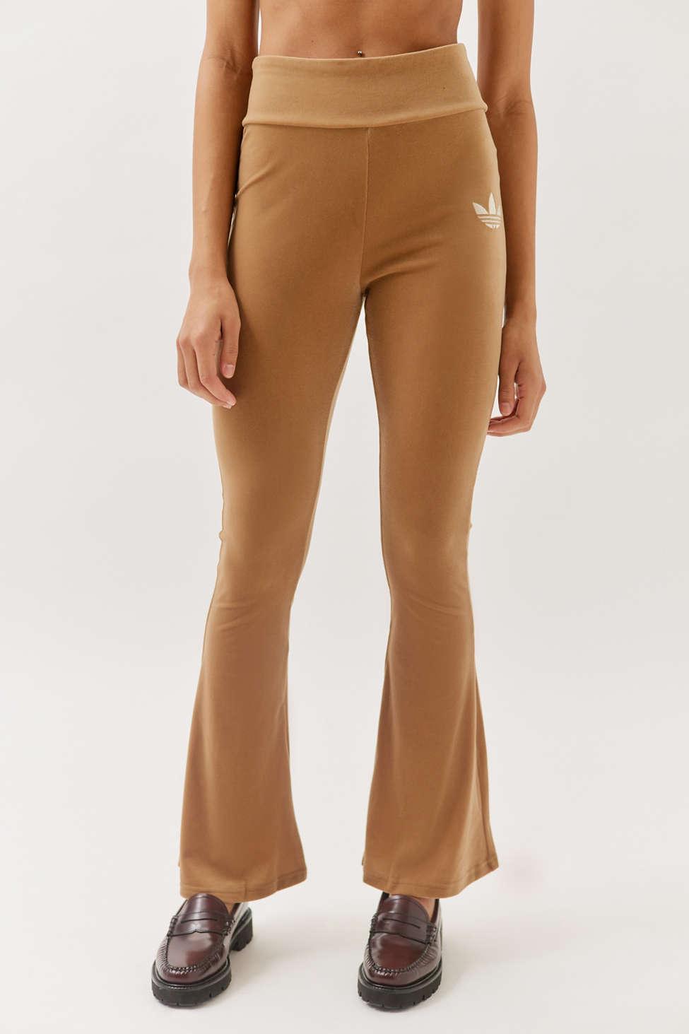 adidas Velvet Flare Pant in Natural