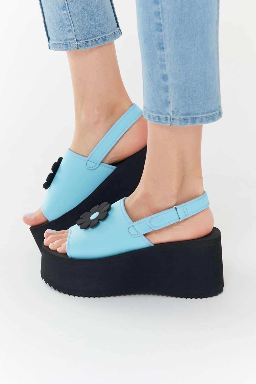 Urban Outfitters Uo Zoe Eva Platform Sandal in Blue | Lyst