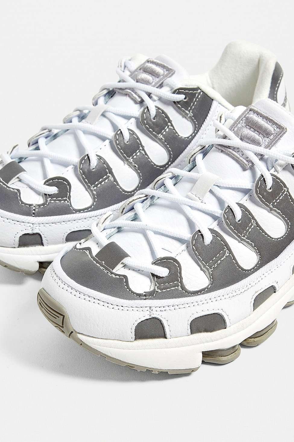 fila silva white reflective trainers