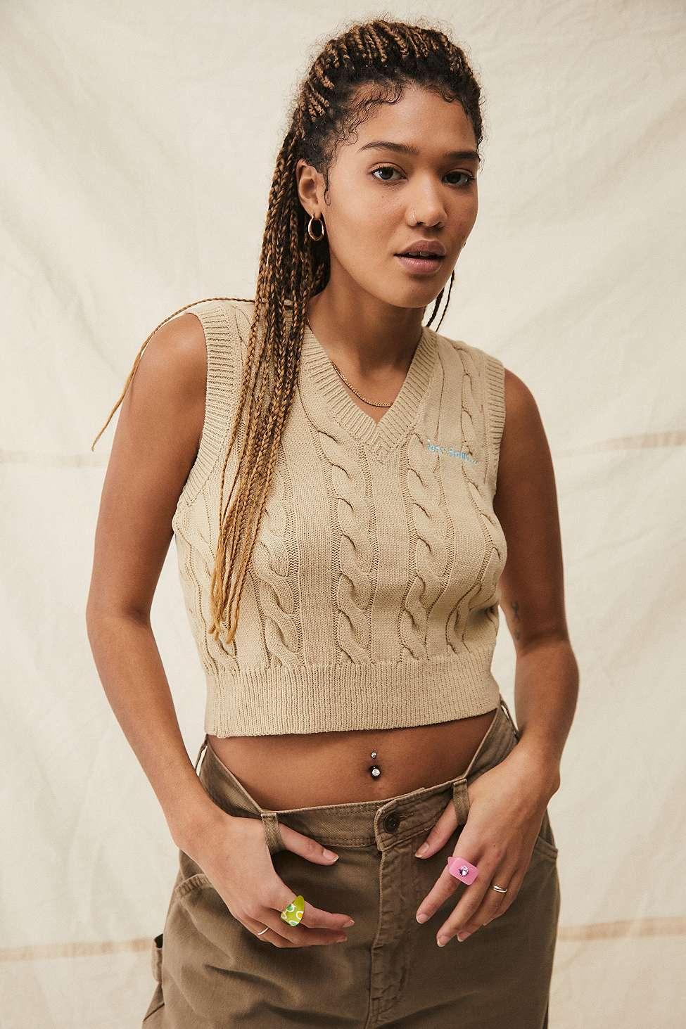 iets frans Cable Knit Vest in Beige 