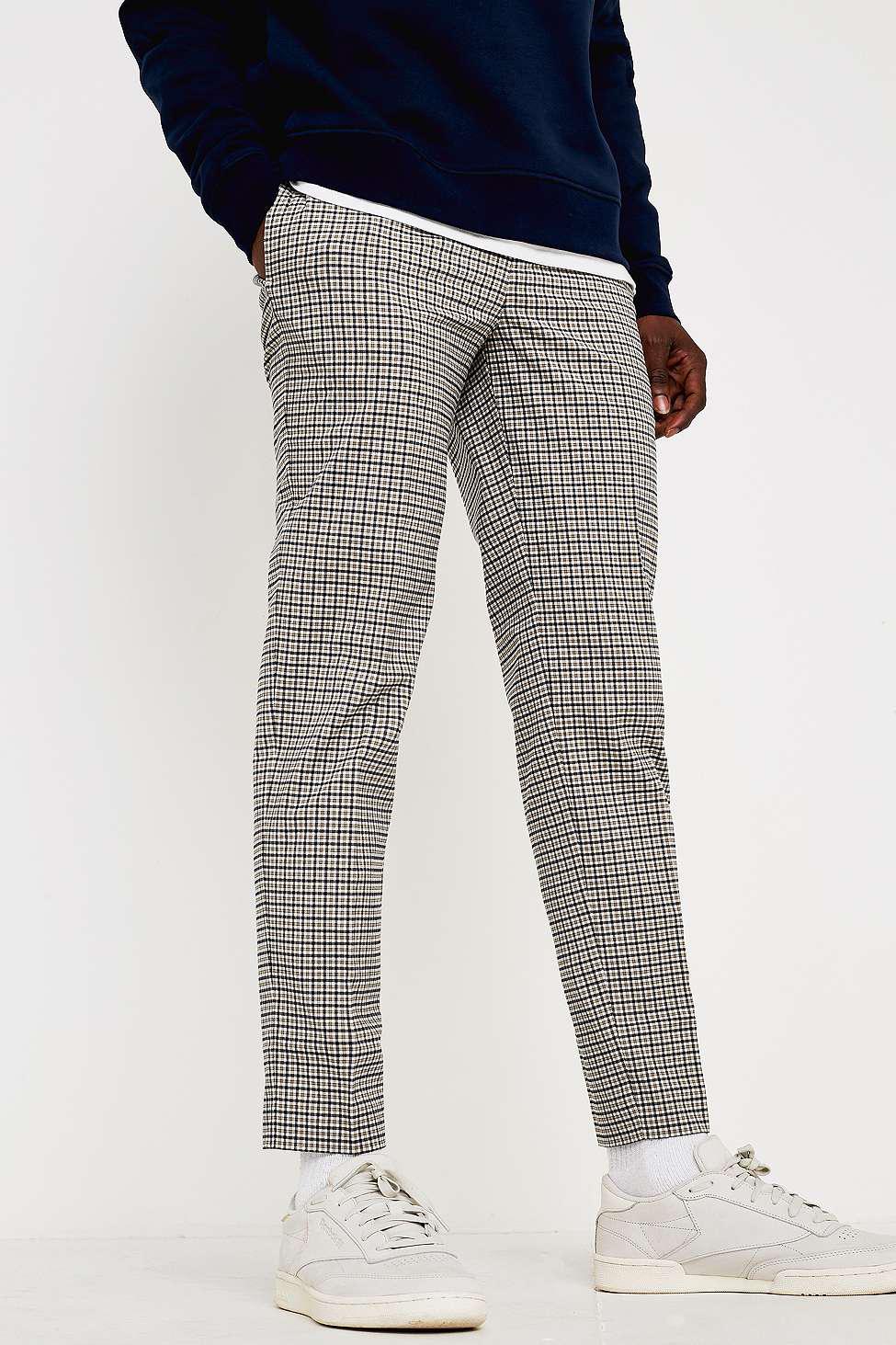 lacoste live sand checked trousers