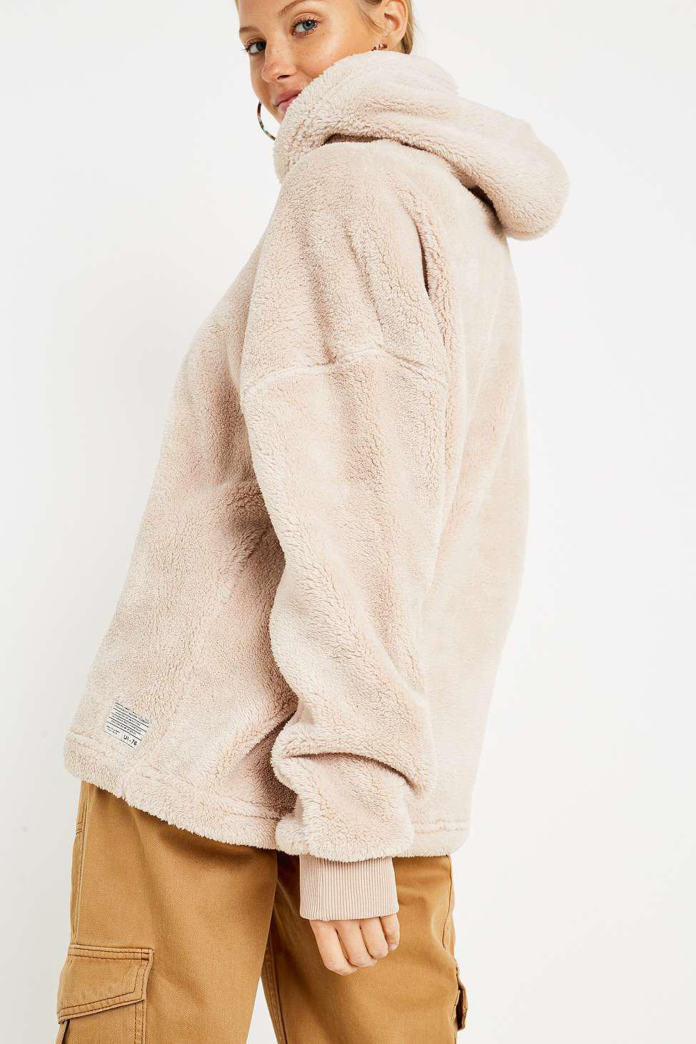 uo super soft teddy hoodie
