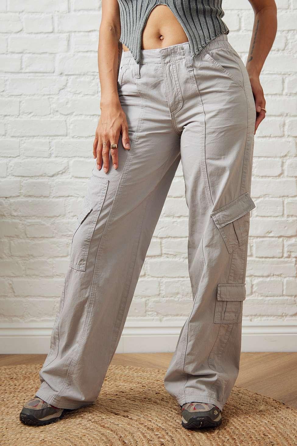 BDG Light Grey Y2k Low Rise Cargo Pants in Brown Lyst UK