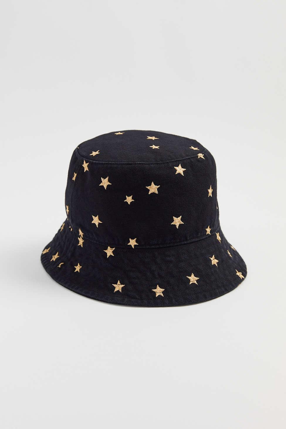 Urban Outfitters Cotton Uo Embroidered Bucket Hat in Blue Lyst