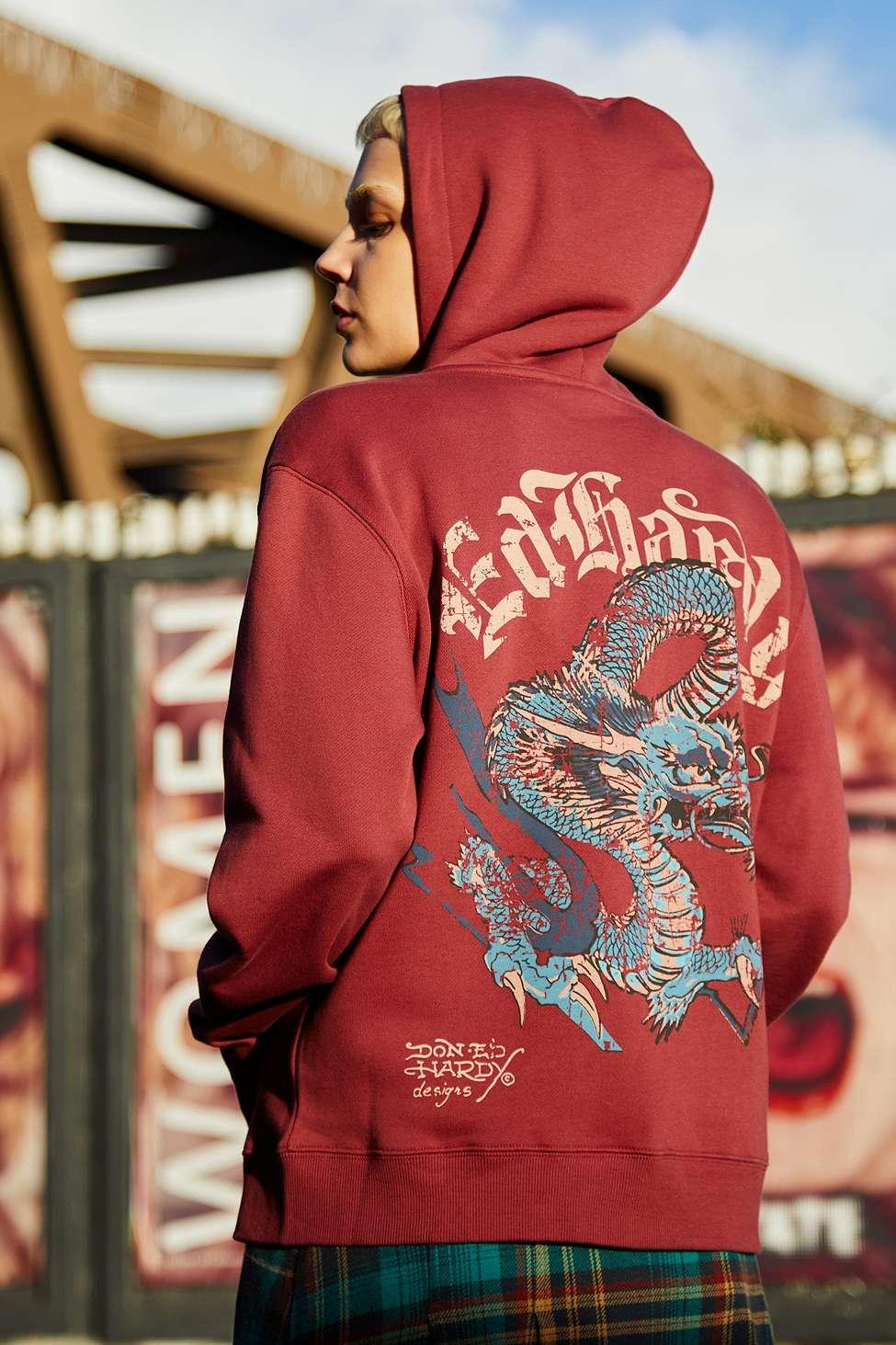 Dragon zip up hot sale hoodie