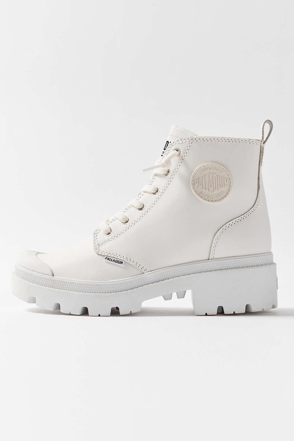 Palladium Pallabase Leather Boot in White - Lyst