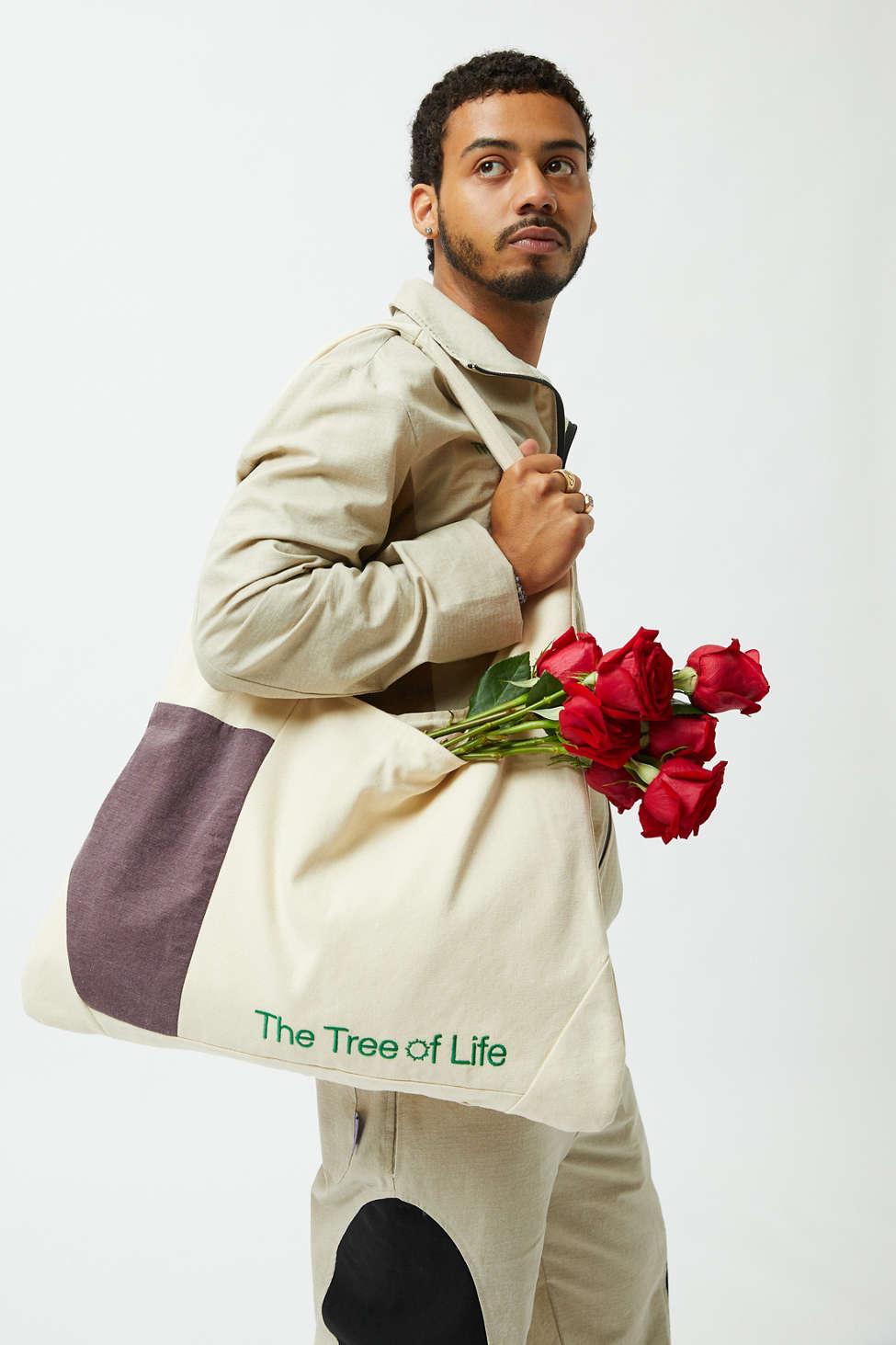 Hermanos Koumori Uo Exclusive Tree Of Life Tote Bag in Natural for Men