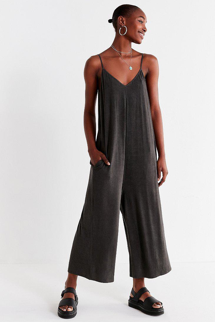 Urban Outfitters Uo Shapeless Wide-leg Jumpsuit in Gray | Lyst