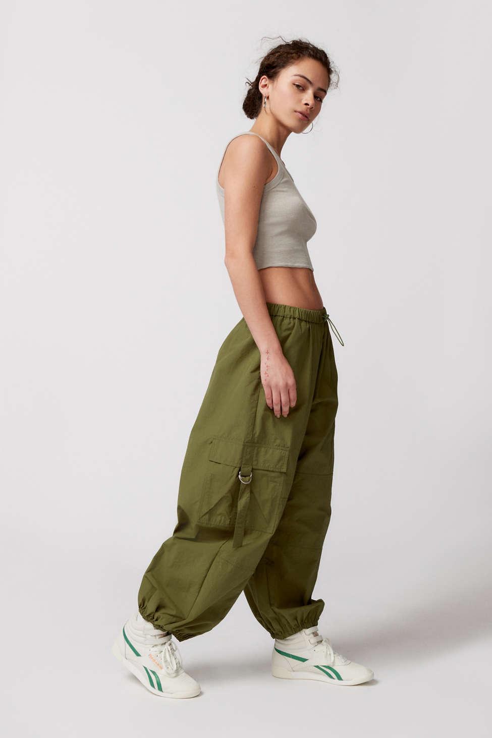 Urban Outfitters Uo Jana Nylon Balloon Cargo Pant in Green