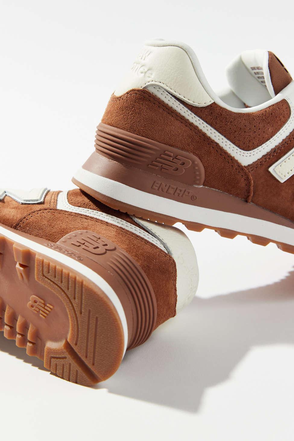 New Balance 574 Sneaker in Brown | Lyst