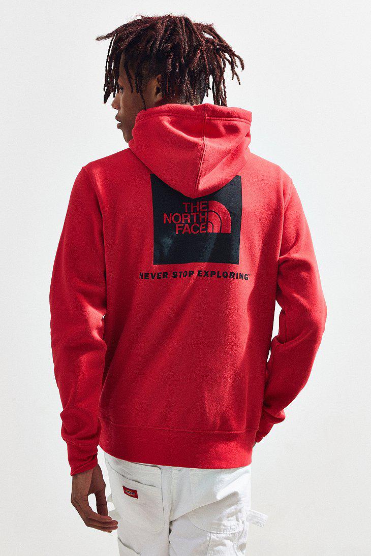 North Face Red Box Logo Hoodie Discount, 59% OFF | www 