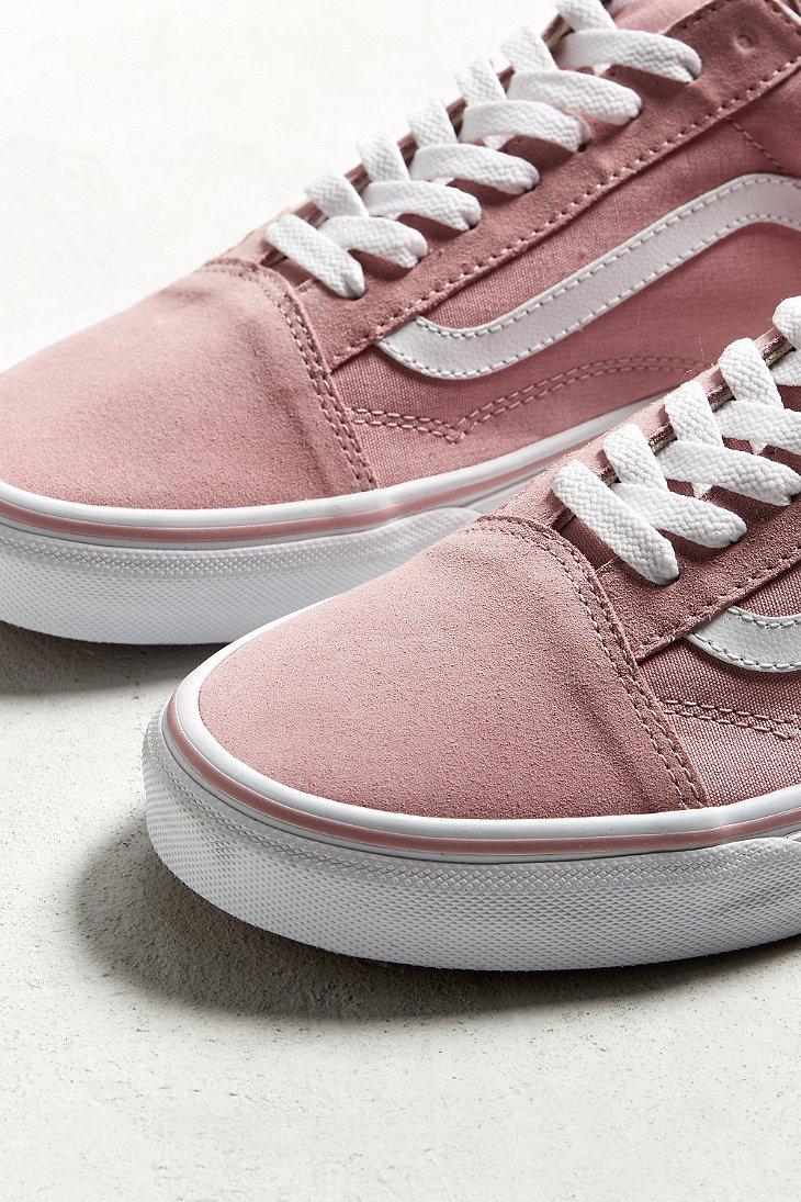 pink suede old skool vans