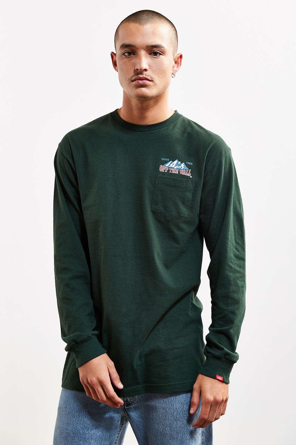 vans green long sleeve