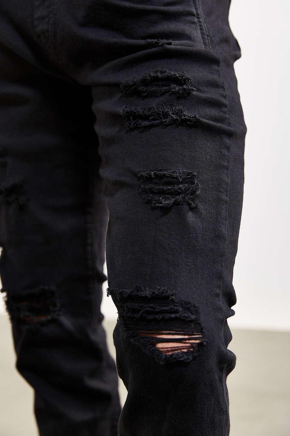 dr denim ira skinny overall jeans in black