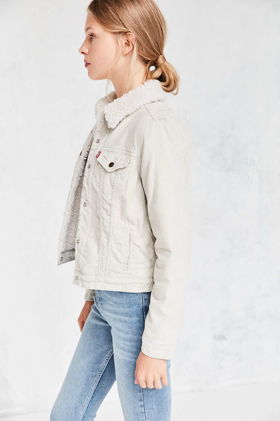 Sherpa-Lined Corduroy Trucker Jacket 