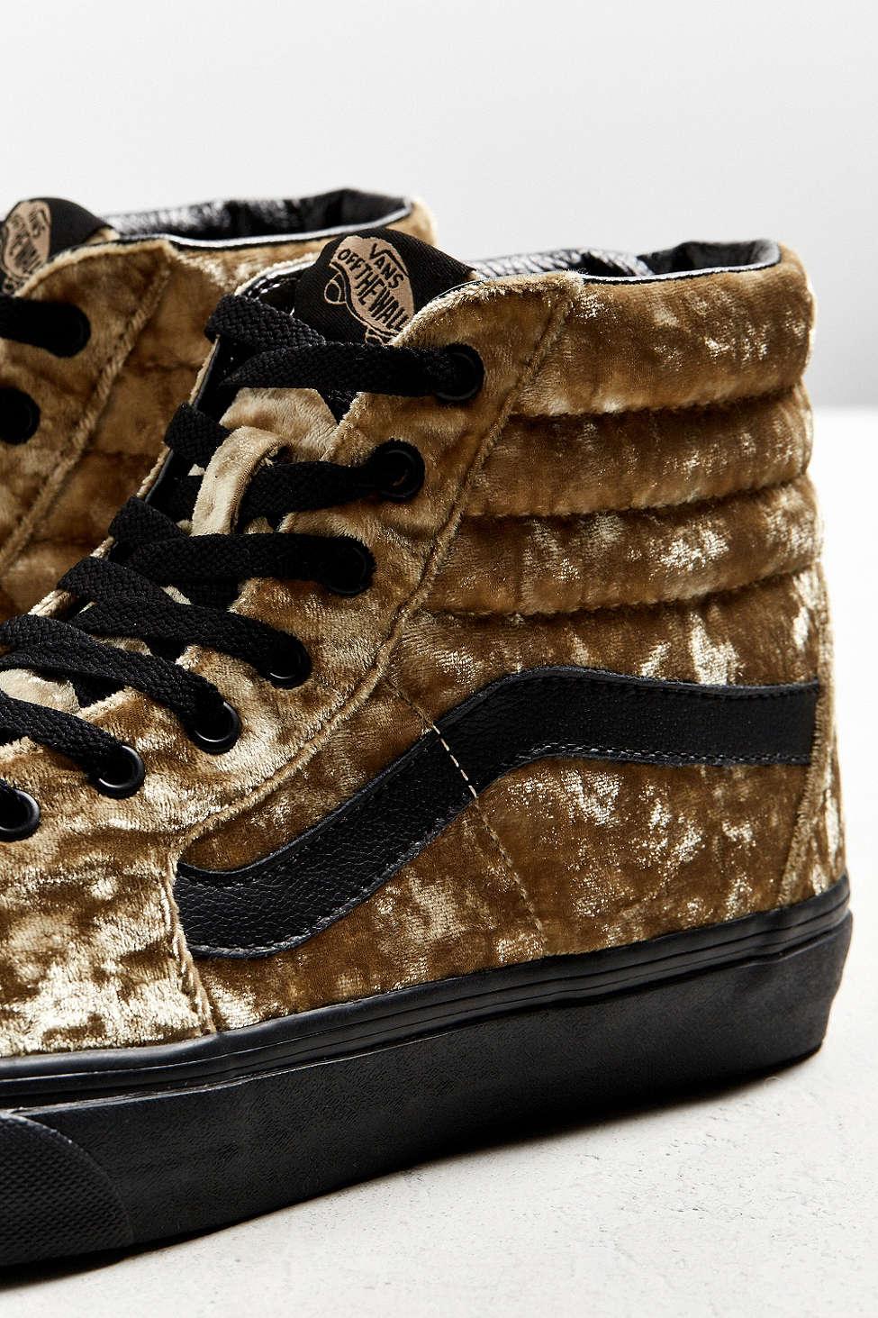 Vans Sk8-hi Velvet Sneaker in Gold (Metallic) for Men | Lyst