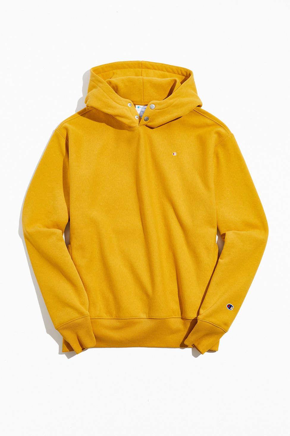 Champion Uo Exclusive Snap Hoodie Sweatshirt in Metallic for Men | Lyst