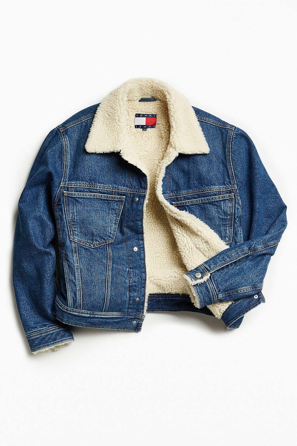 Tommy Hilfiger Tommy Jeans For Uo Sherpa Lined Denim Trucker Jacket in  Indigo (Blue) for Men - Lyst