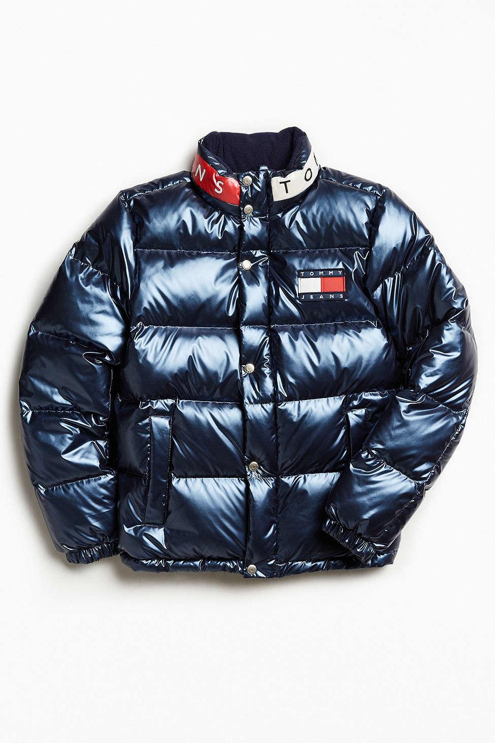 tommy jeans 90s down puffer jacket in navy